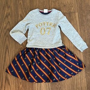 Mini Boden Harry Potter Sweatshirt Top Dress, Size 7-8 Years